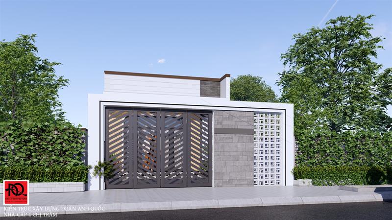 Thiết kế nhà Phan Thiết, Xây nhà trọn gói Phan Thiết, Thi công nhà trọn gói Phan Thiết, Thiết kế Thi công nội thất Phan Thiết Bình Thuận, Công ty Xây dựng Bình Thuận, Thiết kế nhà Bình Thuận, Xây nhà trọn gói Bình Thuận. Mẫu nhà cấp 4 mái bằng đẹp tại Phan Thiết